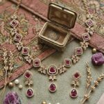 Moissanite Polki Necklace Set with Emerald Green Enamel, Double-Layered Haaram, Bridal Wedding Jewellery